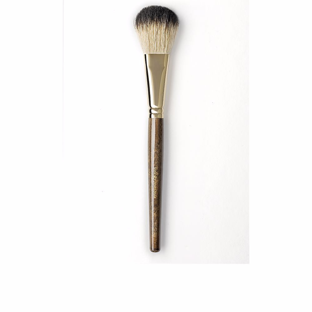 Tongue-shaped goat-hair makeup brush with wooden handle, multiuse