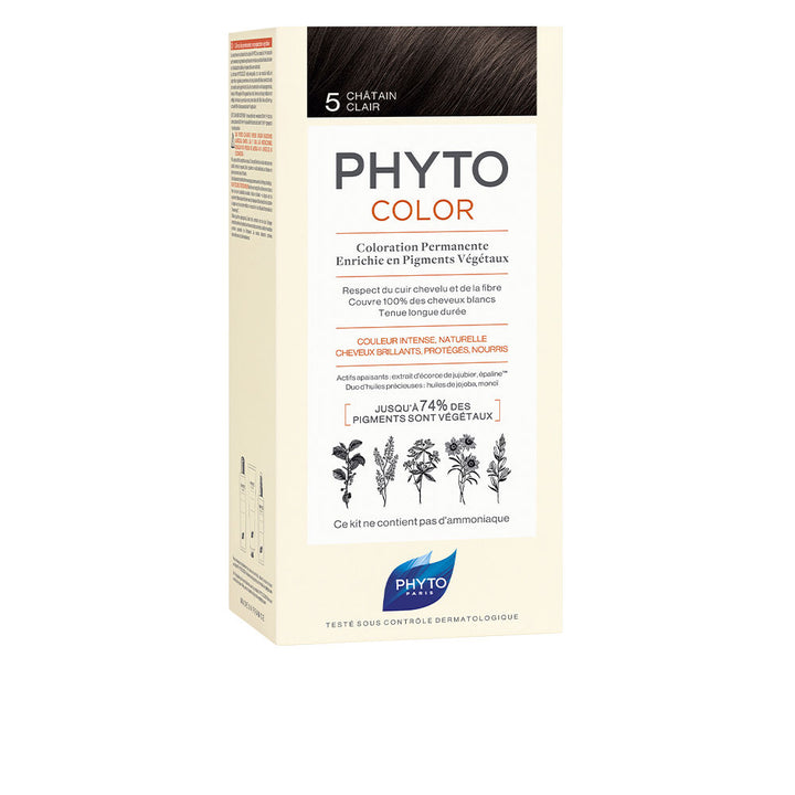 Packshot of gel hair colour shade 5 Light Brown, 4 units, ammonia‑free