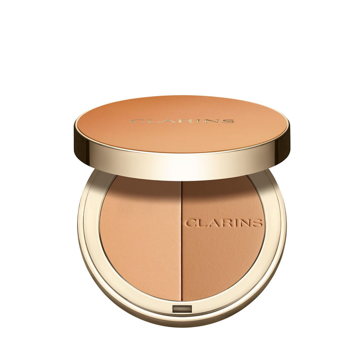 Compact duo bronzer, two warm shades in 10 g pan, shade 02