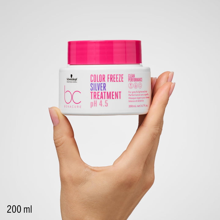 200 ml silver hair treatment tube, purple-tinted formula for light and grey hair