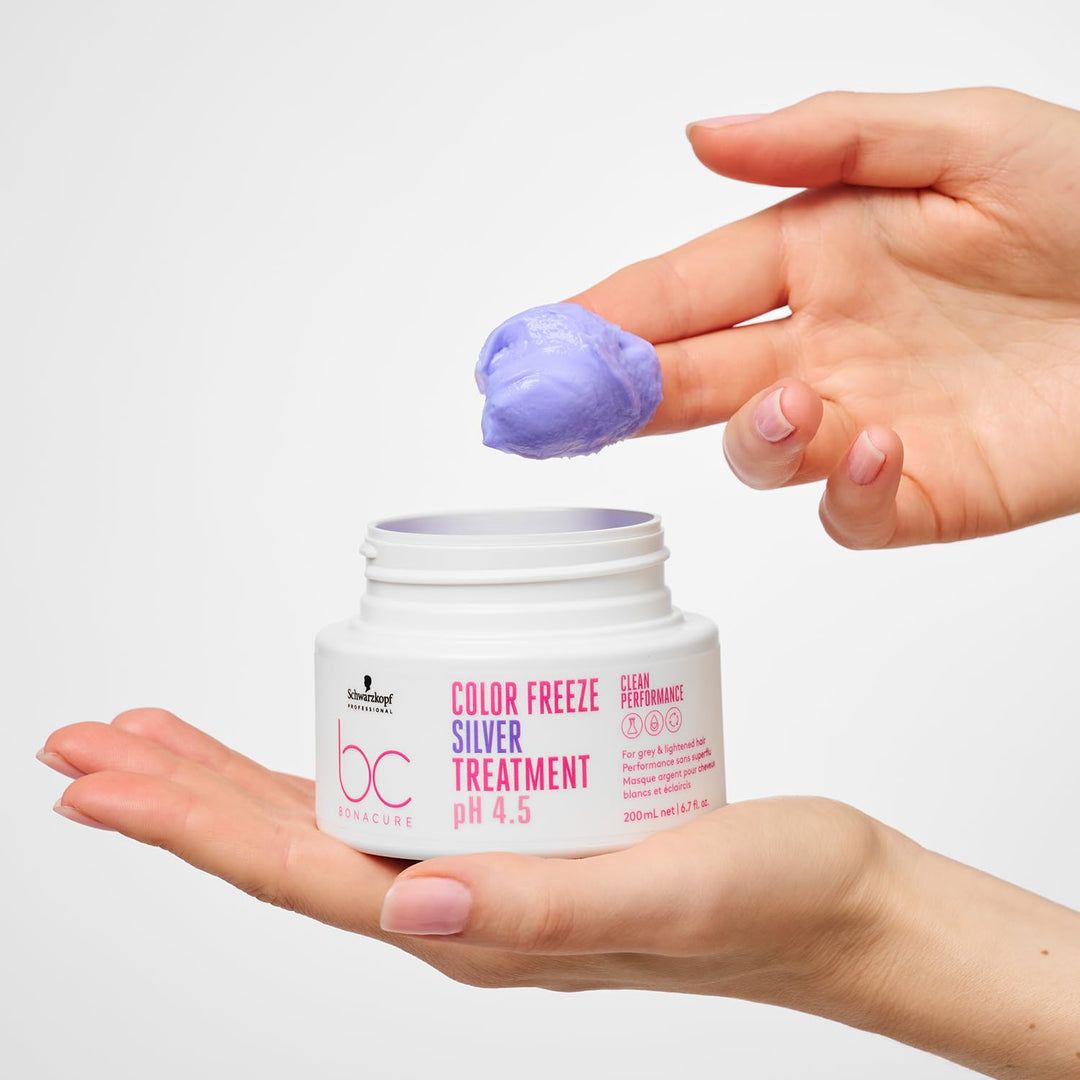 200 ml silver hair treatment tube, purple-tinted formula for light and grey hair