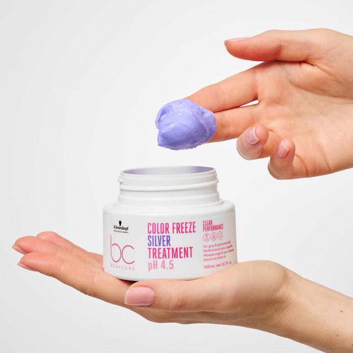 200 ml silver hair treatment tube, purple-tinted formula for light and grey hair