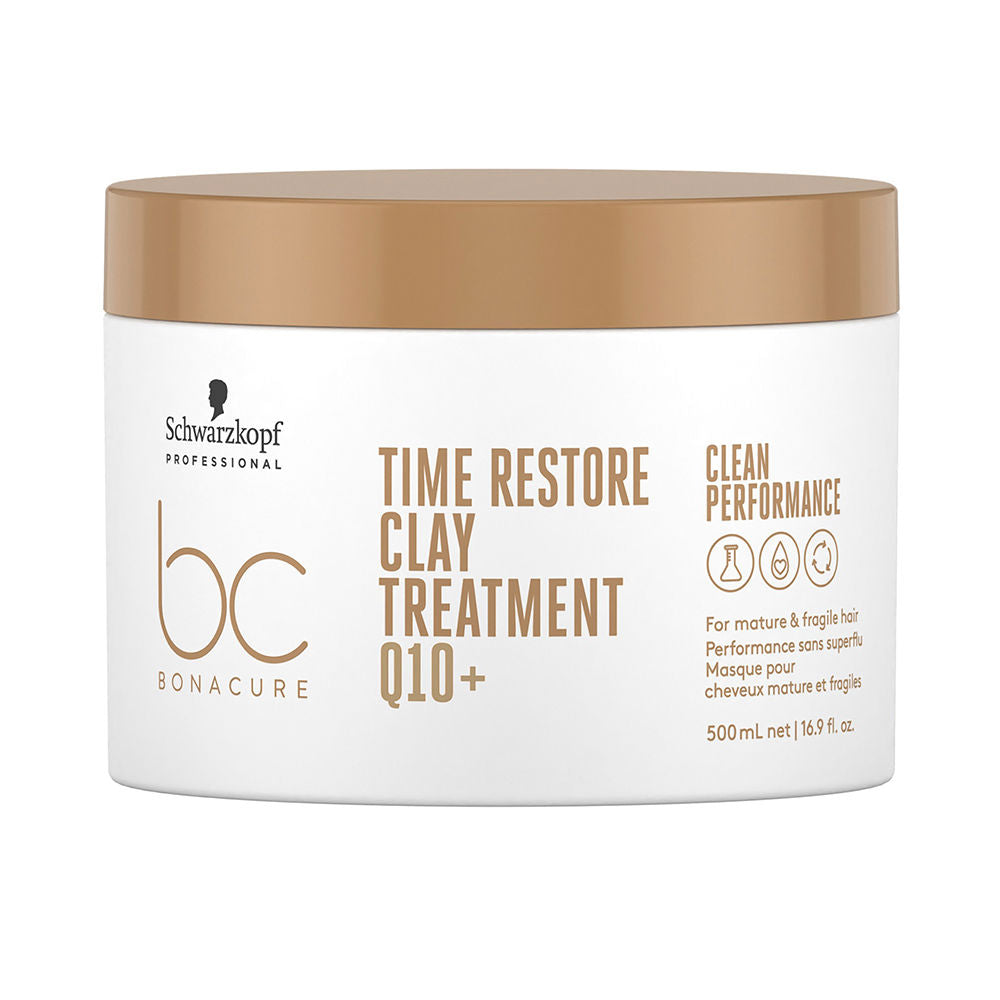 500 ml jar of Q10+ clay hair treatment, cream texture, Unisex