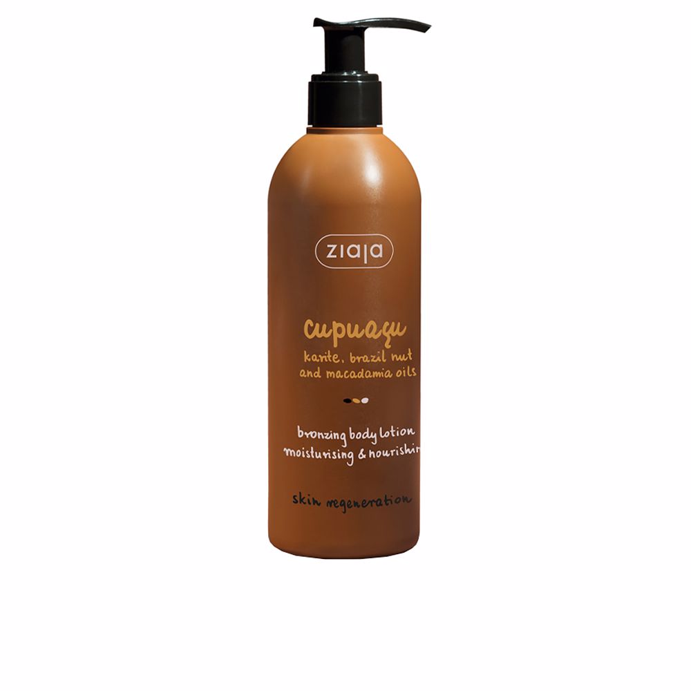 300 ml bottle of cupuaçu gradual tan lotion with creamy texture