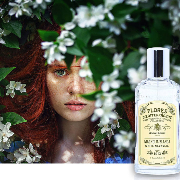 150 ml bottle of White Magnolia Eau de Toilette, floral amber fragrance for Women