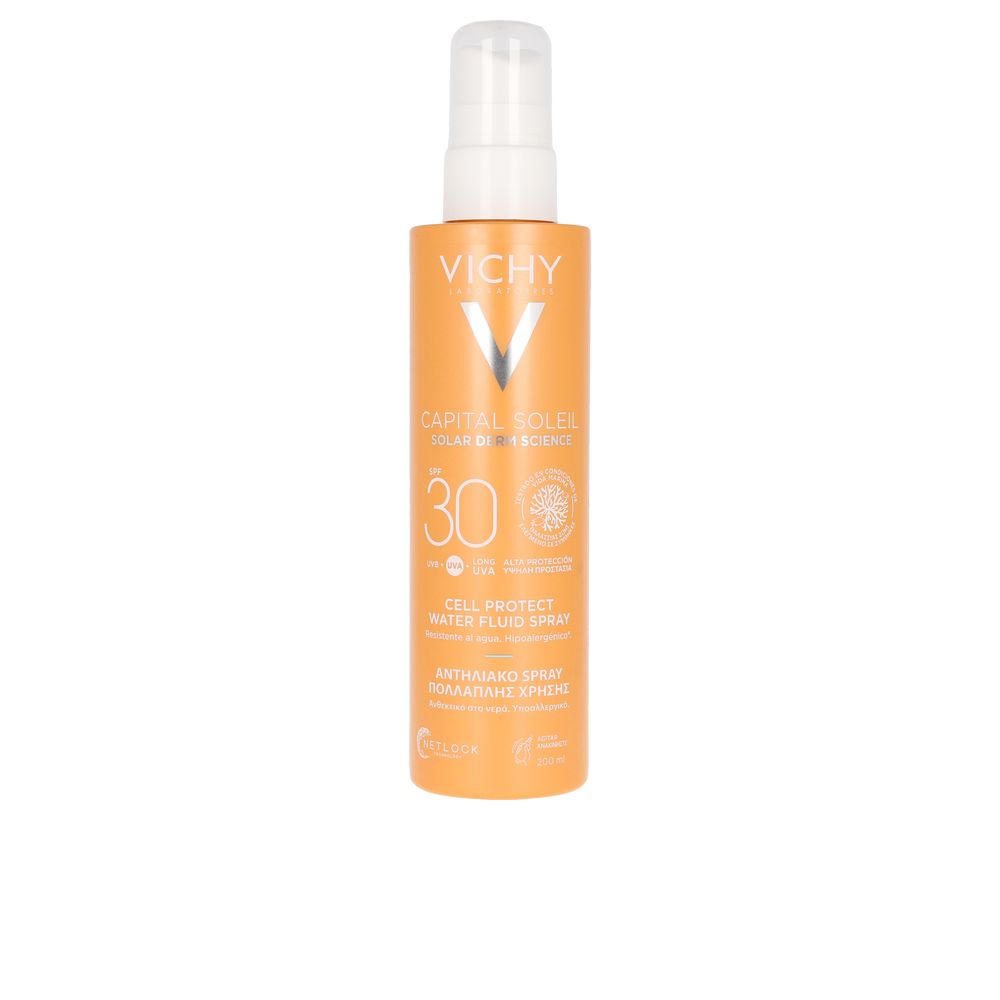 200 ml hydrating SPF30 sunscreen spray in aerosol bottle, Unisex protection