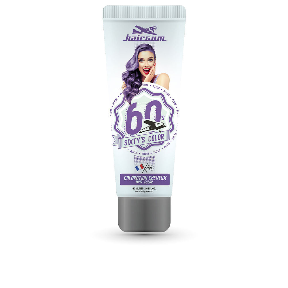 60 ml tube of plum semi‑permanent hair colour gel, satin finish
