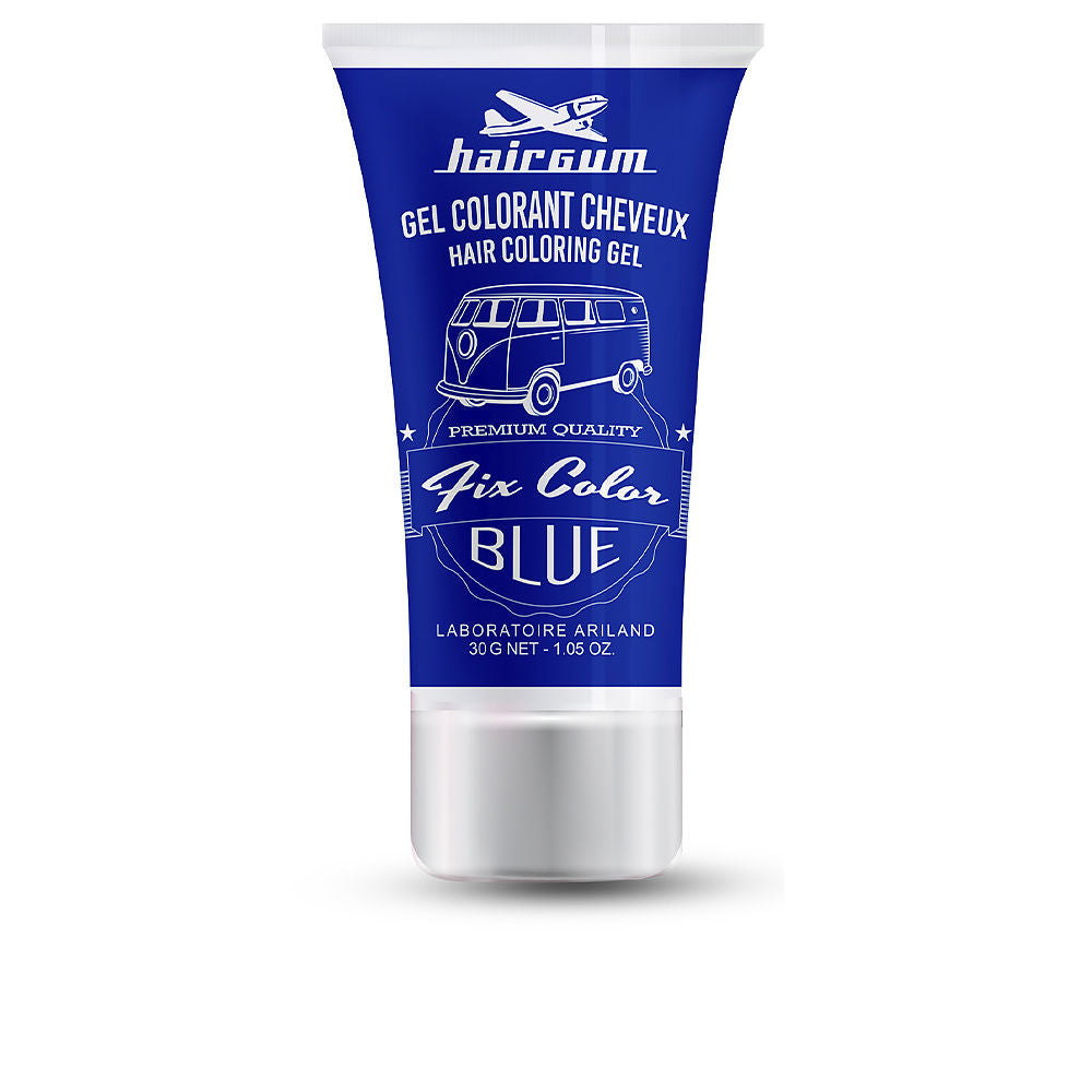 30 ml bright blue temporary hair colour gel with foam applicator, quick-dry formula