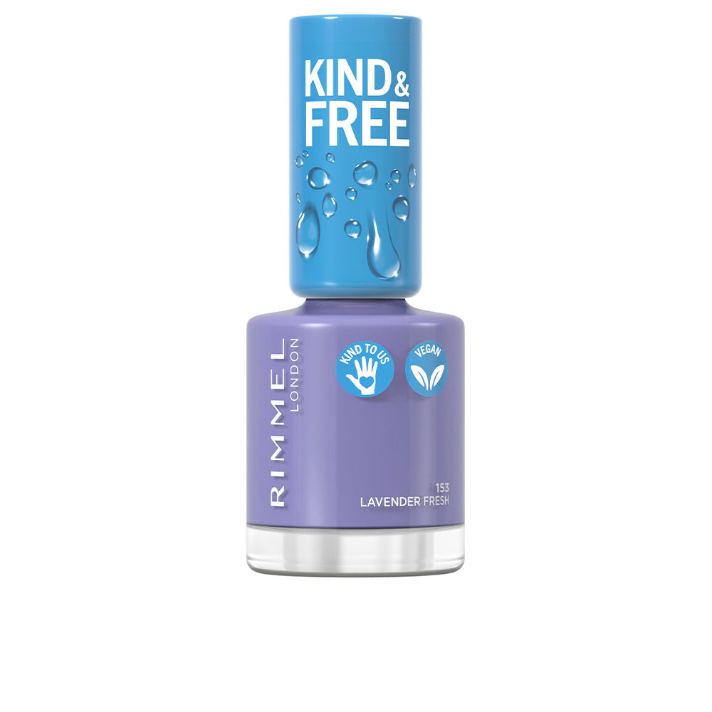 8 ml lavender light nail polish bottle, vegan sustainable packaging