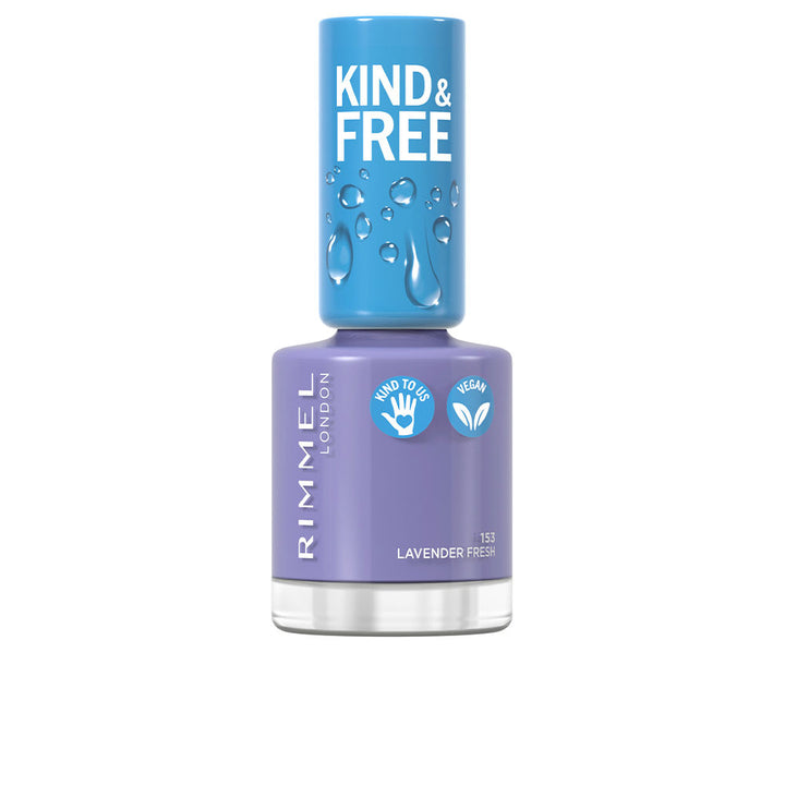 8 ml lavender light nail polish bottle, vegan sustainable packaging