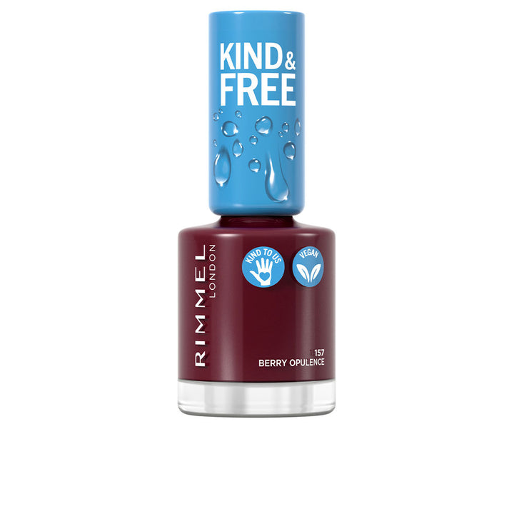 Small 8 ml bottle of deep berry cream nail polish, Unisex shade 157