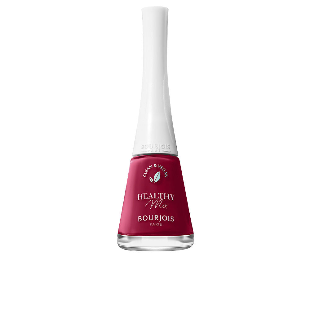 Bottle of wine-coloured nail polish, 9 ml, glossy finish, recycled-cap
