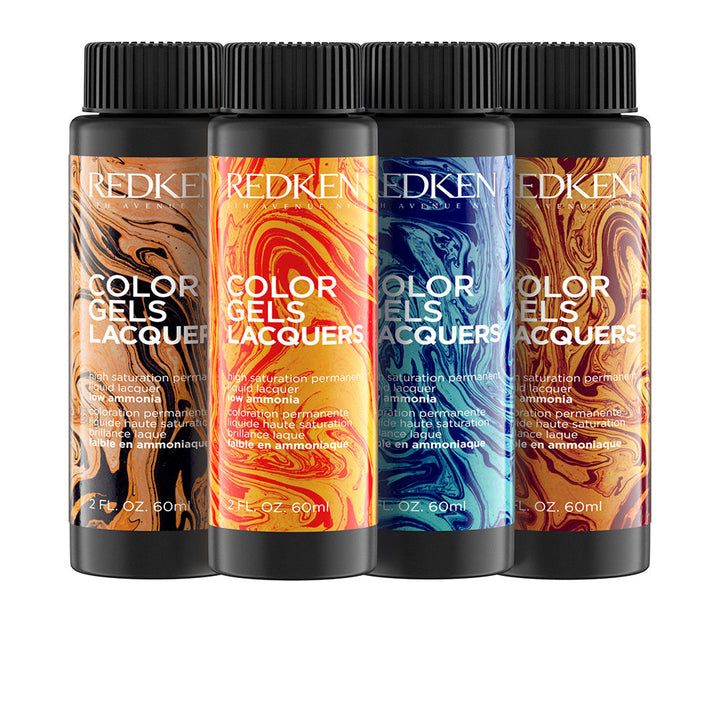 Three 60 ml ampoules of butterscotch permanent liquid hair lacquer, low‑ammonia
