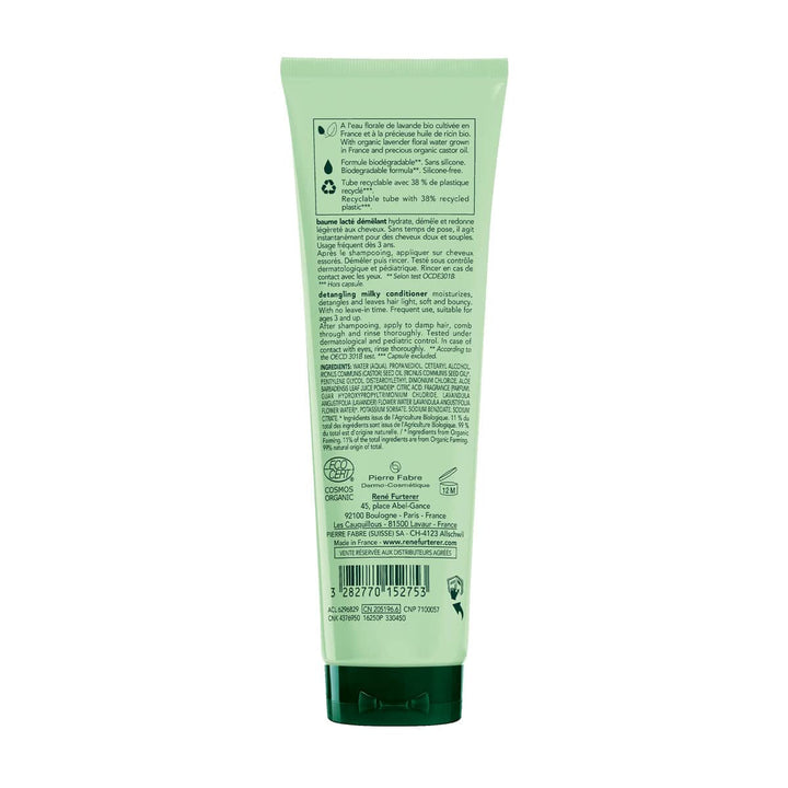 150 ml milky detangling balm bottle with lavender and castor oil emphasis