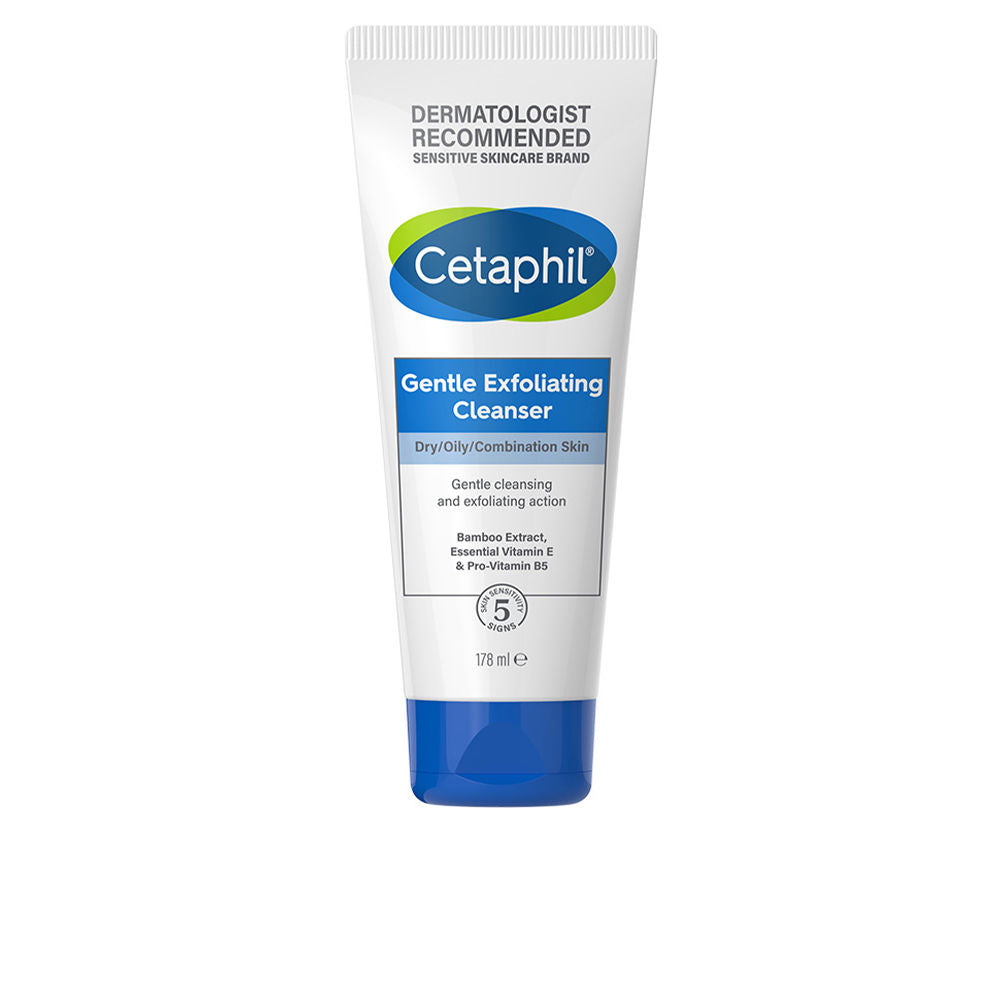 Tube of bamboo exfoliating gel cleanser, 178 ml, gentle formula for Unisex skin