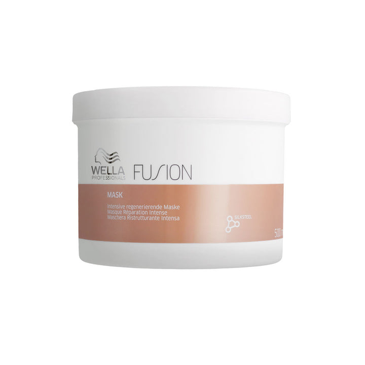 500 ml jar of intensive silk amino repair hair mask, creamy texture