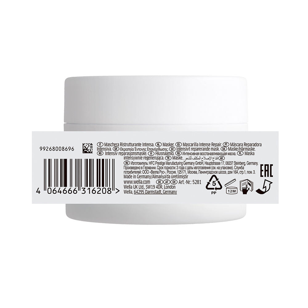 500 ml jar of intensive silk amino repair hair mask, creamy texture