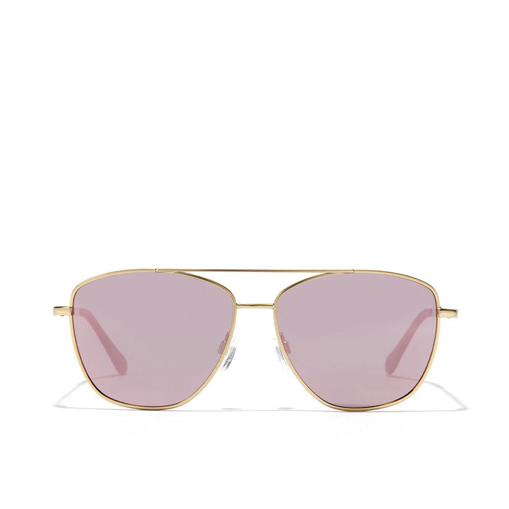 Gold metal aviator sunglasses, polarised lenses, Unisex, 57 mm