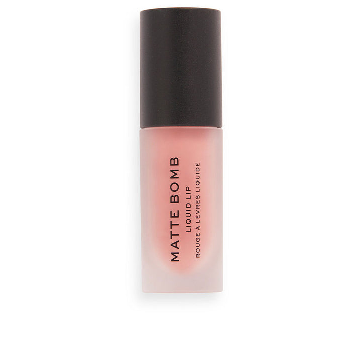 Unisex matte liquid lipstick tube with doe‑foot applicator, nude magnet shade