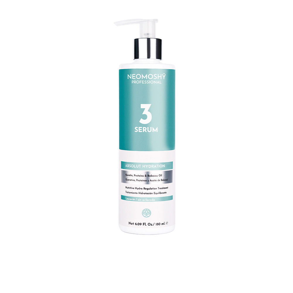 180 ml clear serum bottle with pale oil and pump, for Unisex hair hydration