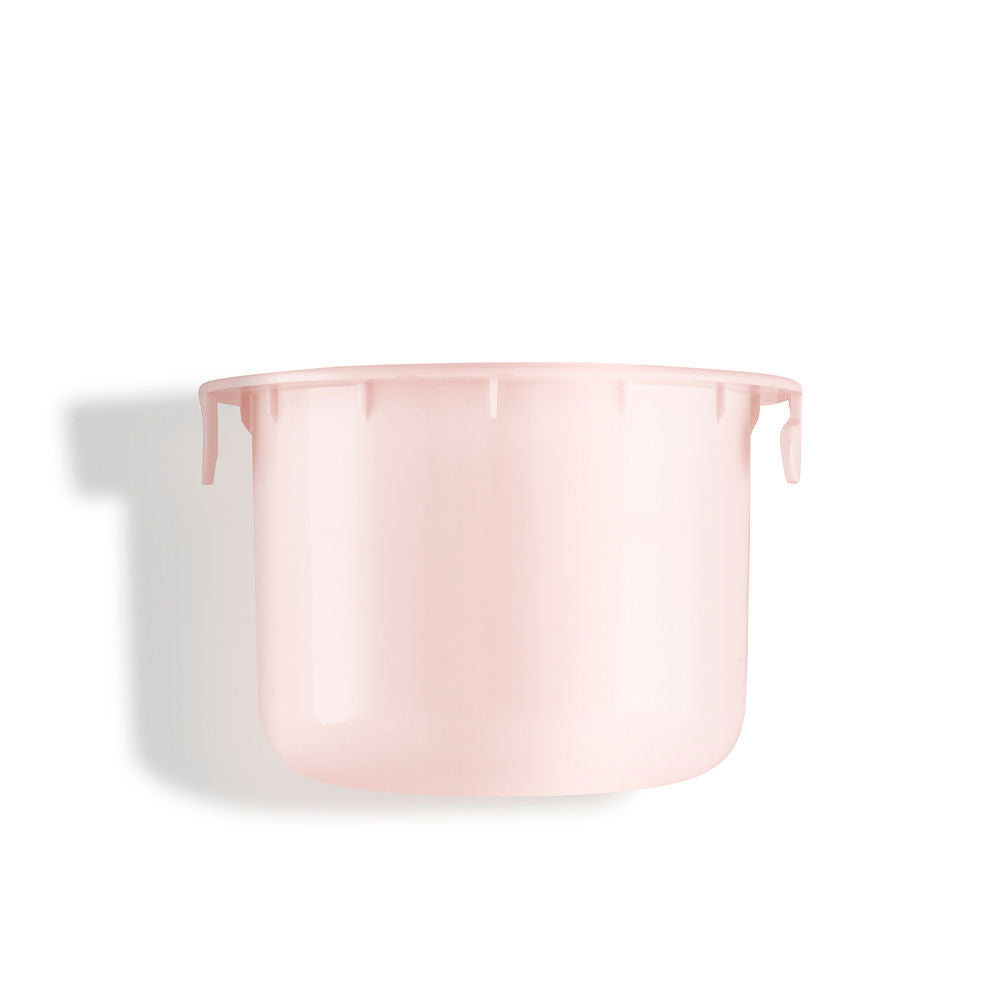 50 ml refillable day cream in a compact container, silky white texture