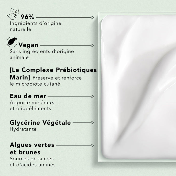 Transparent 200 ml micellar water bottle with marine-inspired label for Women