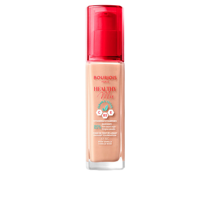 30 ml tube of liquid radiant foundation in shade 515 Rose Vanilla, dewy finish