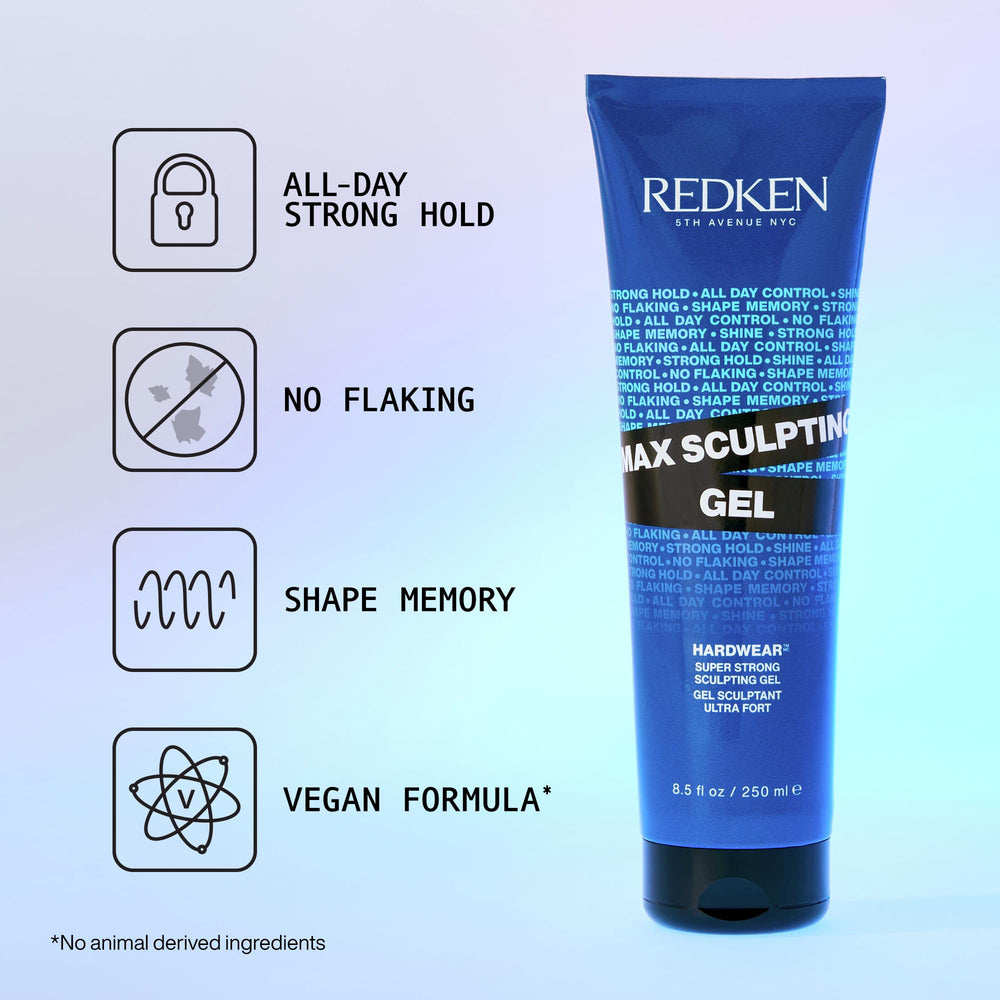 250 ml tube of clear strong-hold sculpting gel for Unisex hair