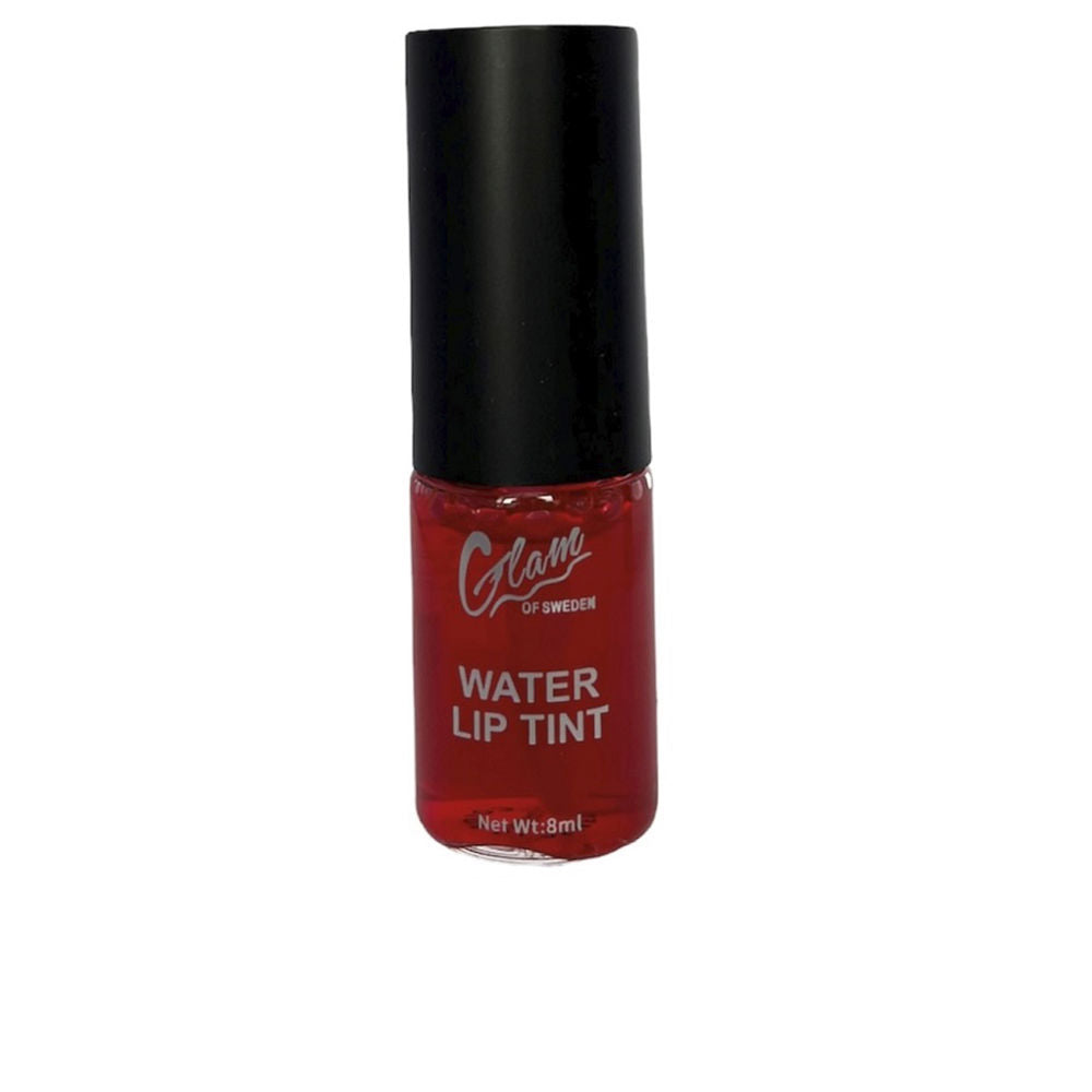 8 ml water lip tint in ruby shade; slim tube with doe-tip applicator