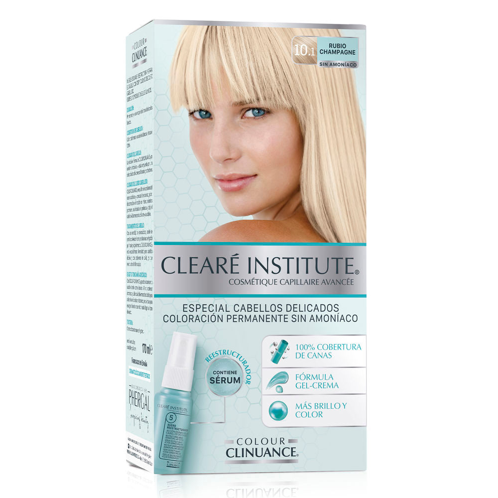 Kit with cream colour tube, hydrogen peroxide developer, shampoo and restorative mask, Champagne Blonde