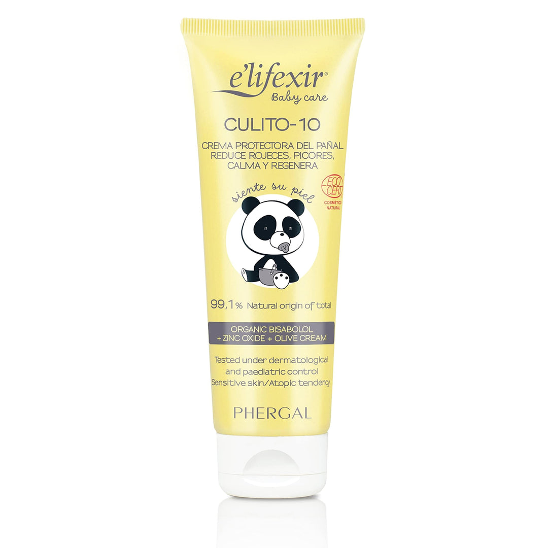 E'lifexir small white jar of diaper repair cream with simple label and smooth cream texture visible