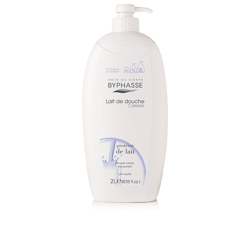 2 L cream shower gel bottle with pump, milk protein formula, Unisex