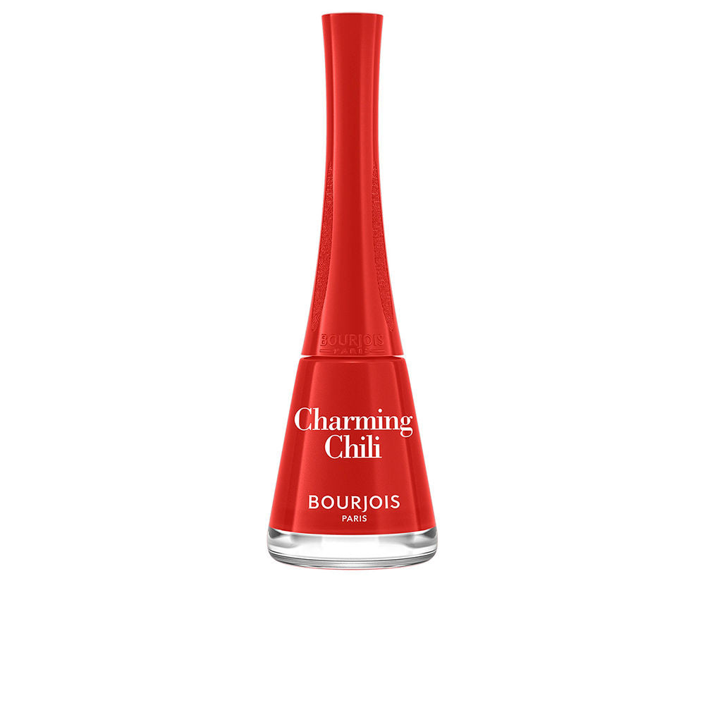 9 ml glossy cream red nail polish with fan brush, one‑coat finish