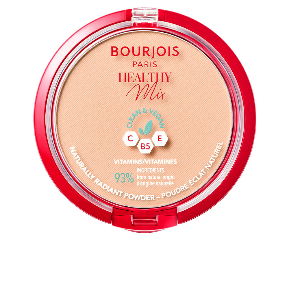 Compact matte mineral face powder in shade 02 Vanilla, includes mirror and sponge, 10 g