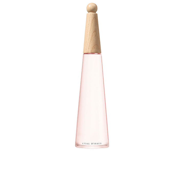 Blush glass perfume bottle with ash wood cap, 50 ml, floral-peony scent for Women