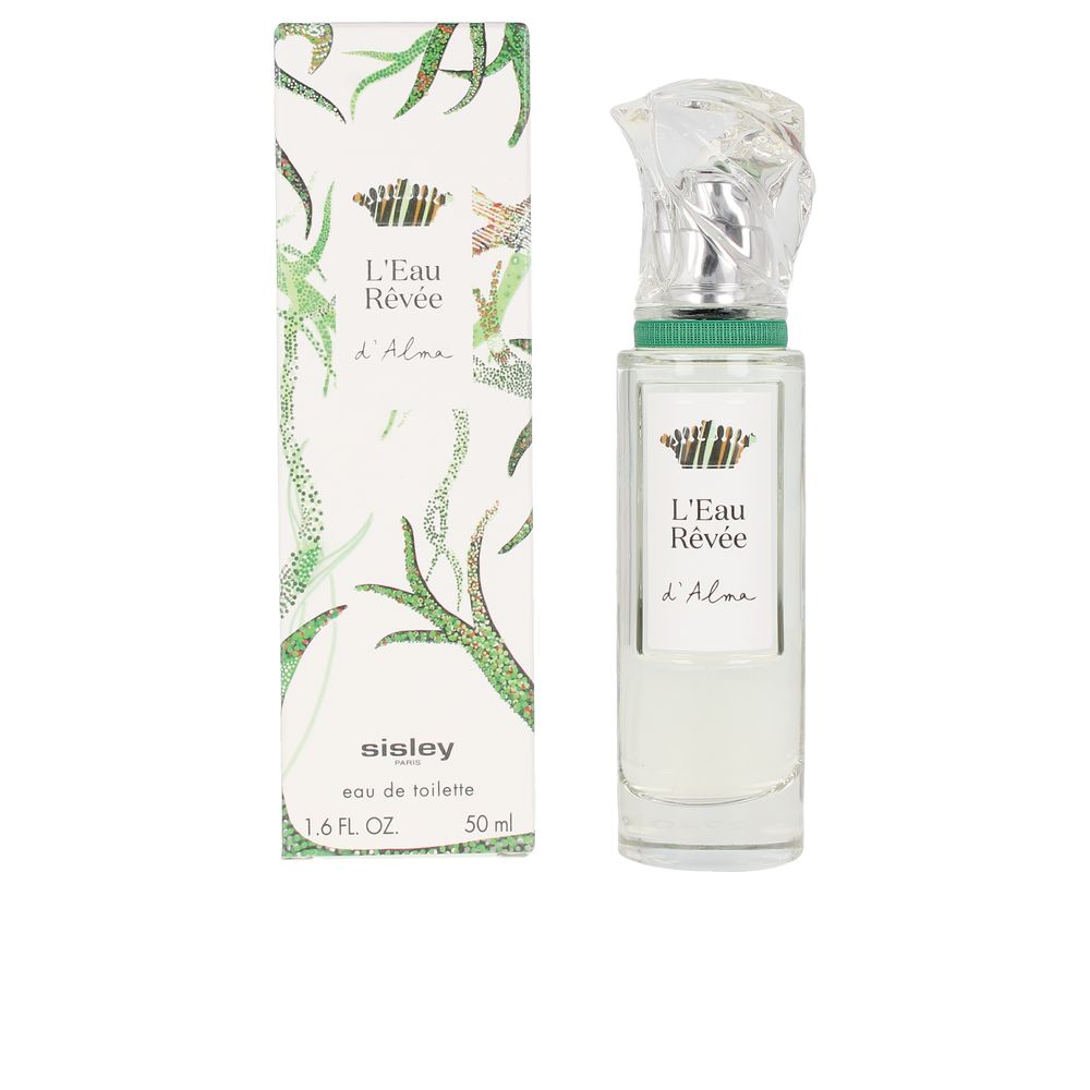 Clear glass 100 ml eau de toilette with recyclable Canson box, aquatic lily theme