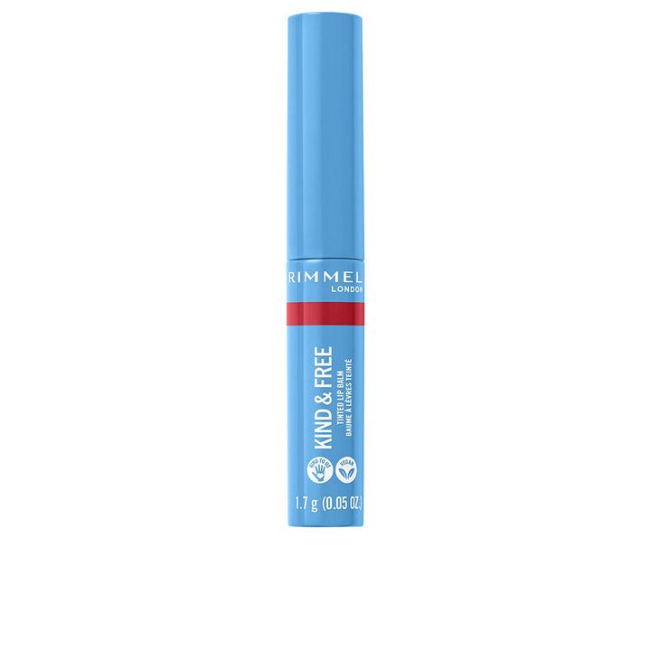 Small 1.7 g sheer red-tinted lip balm in a rounded stick, glossy finish