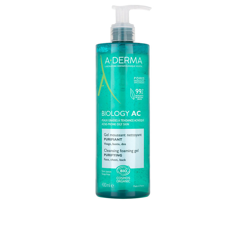 Clear 400 ml gel cleanser bottle with oat and botanical extracts, Purifying Oat Gel Cleanser