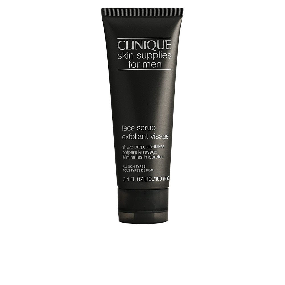 100 ml cream face scrub tube, clarifying exfoliant for Man, fragrance-free