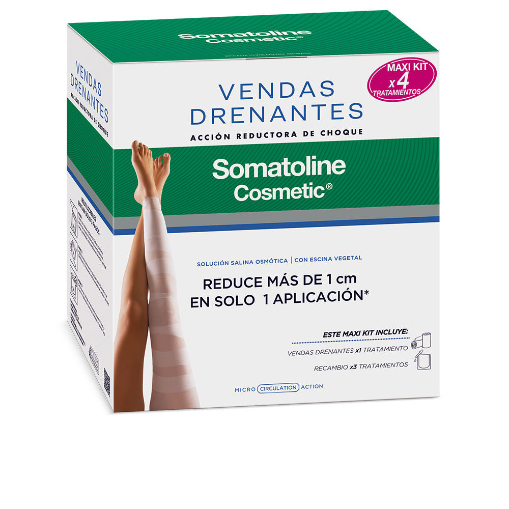 Four professional osmotic drainage bandages in packaging, therapeutic bath-body kit
