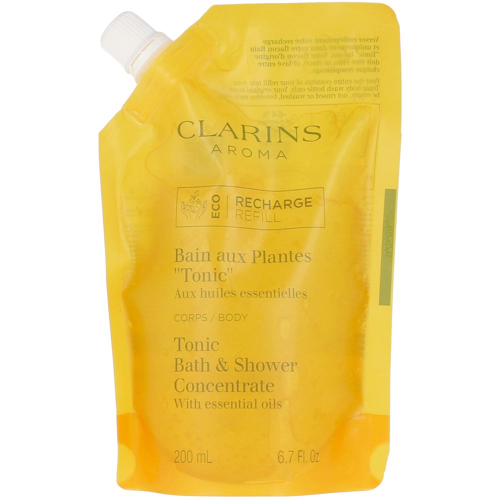 200 ml refillable tonic bath gel with rosemary and mint essential oils