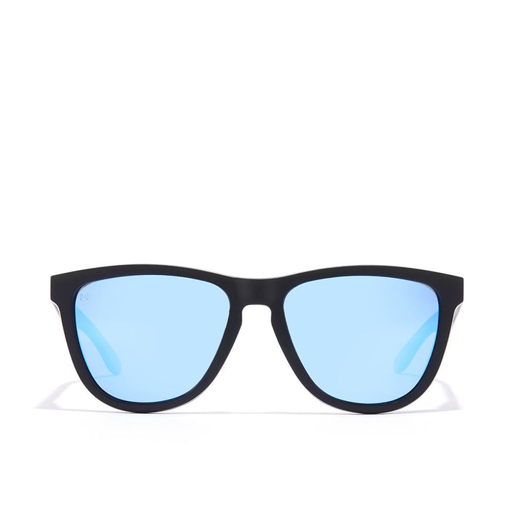 Square black-to-clear nylon sunglasses with polarised lenses, Unisex profile