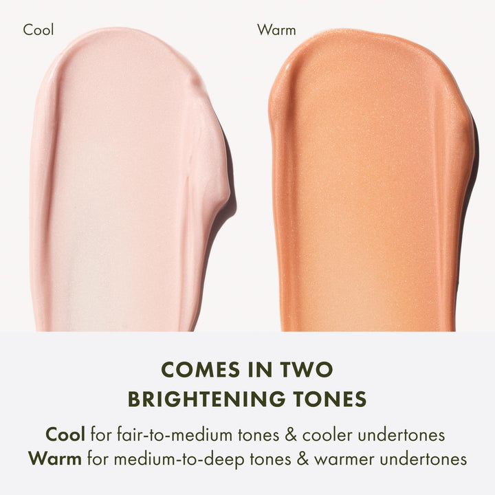 15 ml lightweight brightening eye cream tube, warm illuminating shade