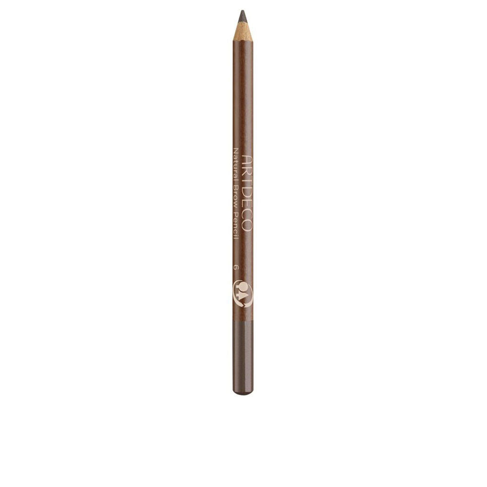 Slim natural-brown brow pencil in wooden PEFC casing with recycled cap