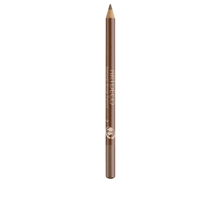 Slim wooden brow pencil with recycled cap, cream‑finish shade, labelled Natural Brow