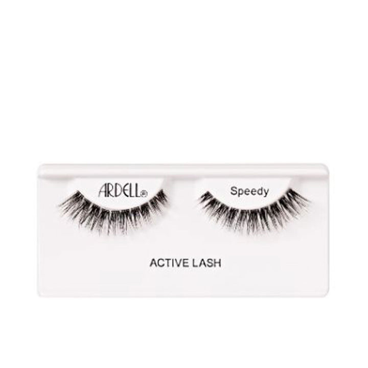 Tray of short faux-mink individual lashes in assorted thicknesses, single-unit packaging