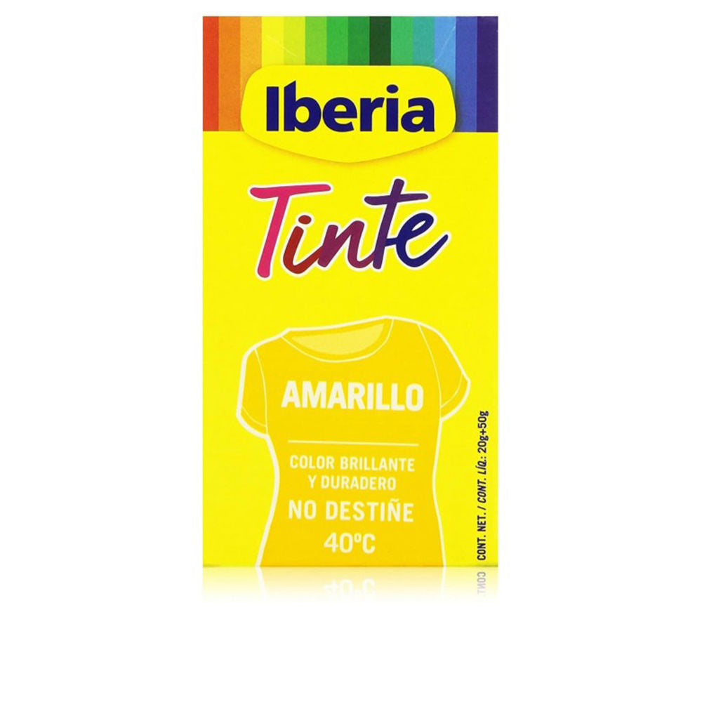 Small bottle of Iberia bright yellow textile dye labeled 40º, ready for home dyeing