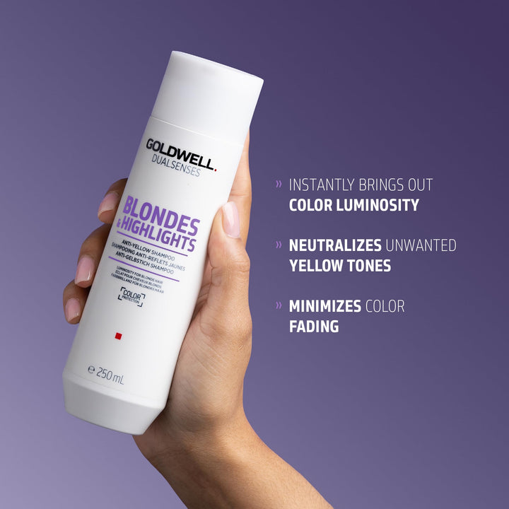 1 L violet-toned brightening shampoo bottle for blondes and highlights