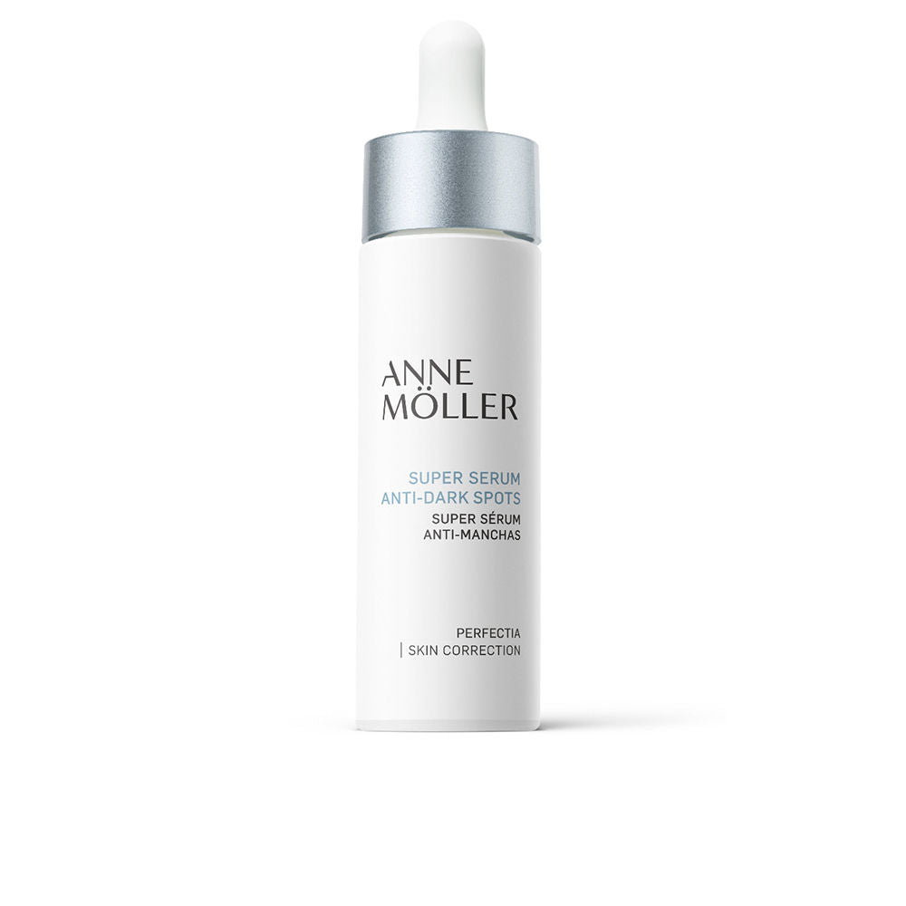 30 ml frosted serum bottle with pump, pale liquid, brightening formula