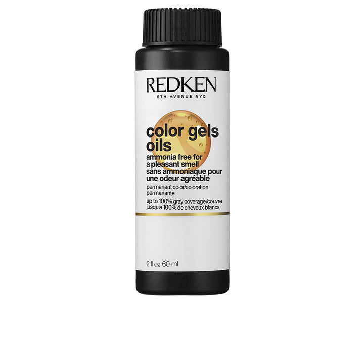 Tube and 60 ml vials of ammonia-free gel-oil hair colour, apricot oil enriched